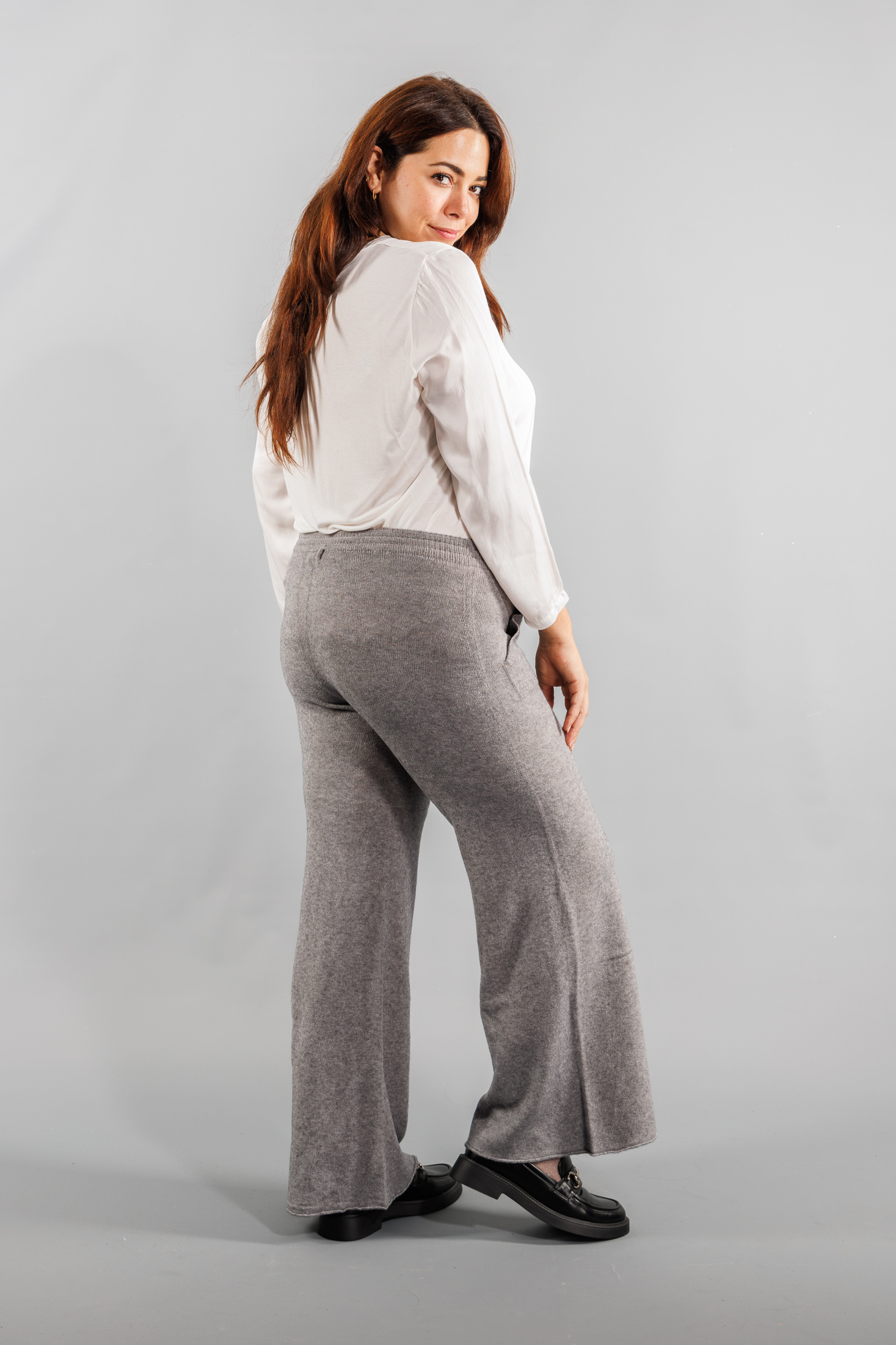 Pantalon en maille doux Grande Taille